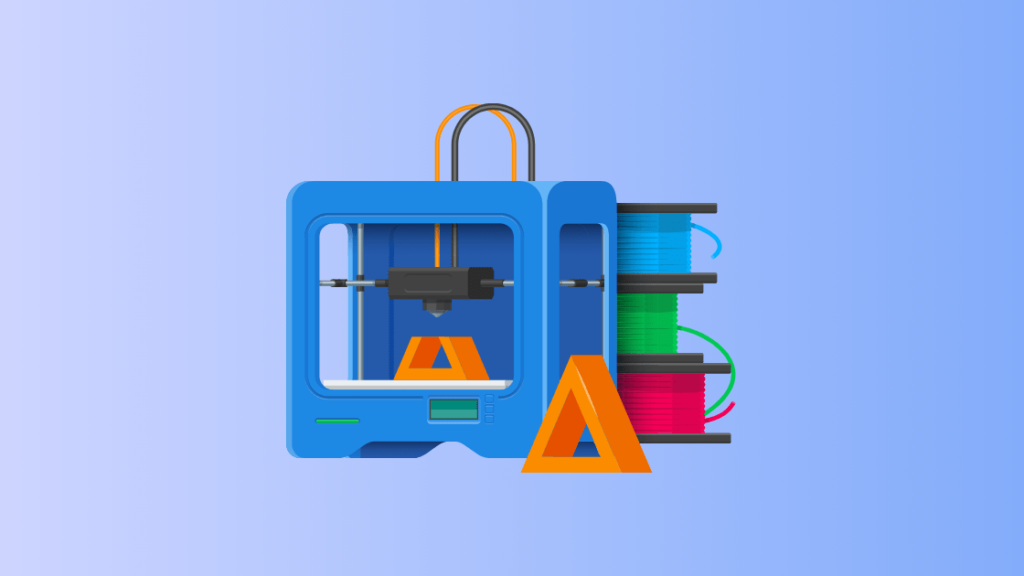 Imagem 3D de uma impressora 3D