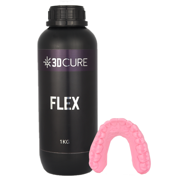Resina para impressora 3D Cure flex de 1 kg
