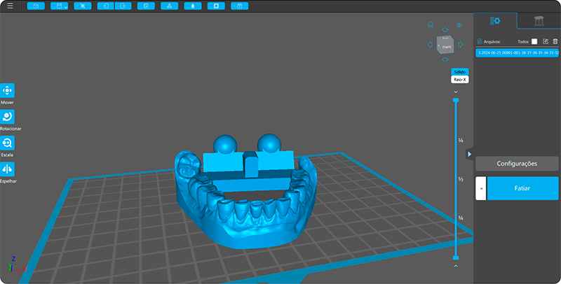 Print da tela do Software fatiador Chitubox.