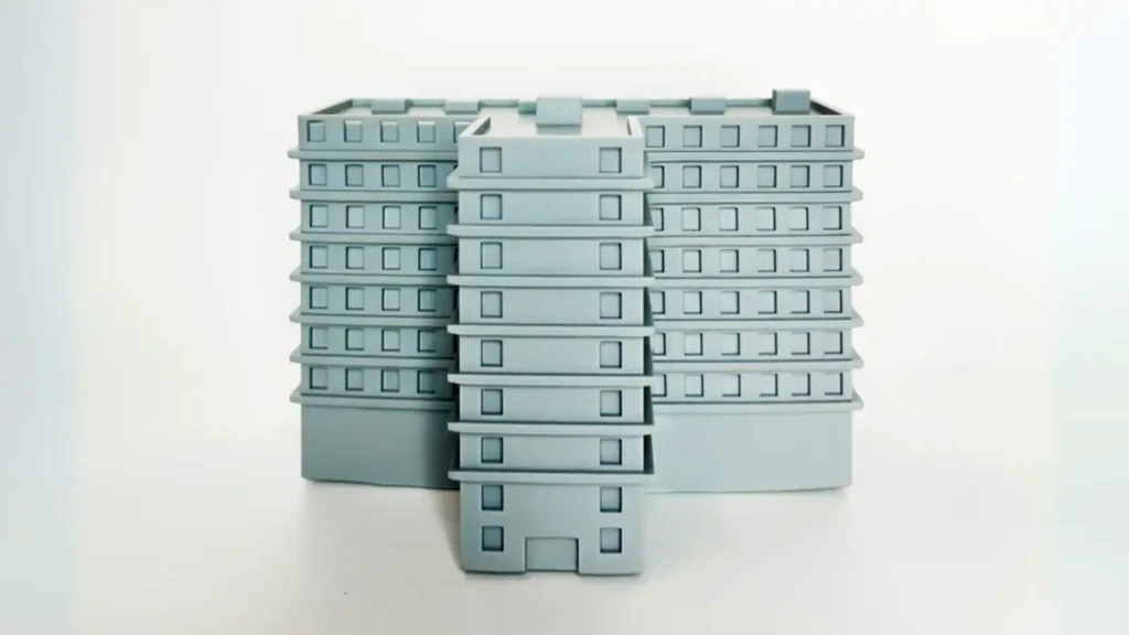 Prédio em impressão 3D utilizando a resina Basic 3D CURE.