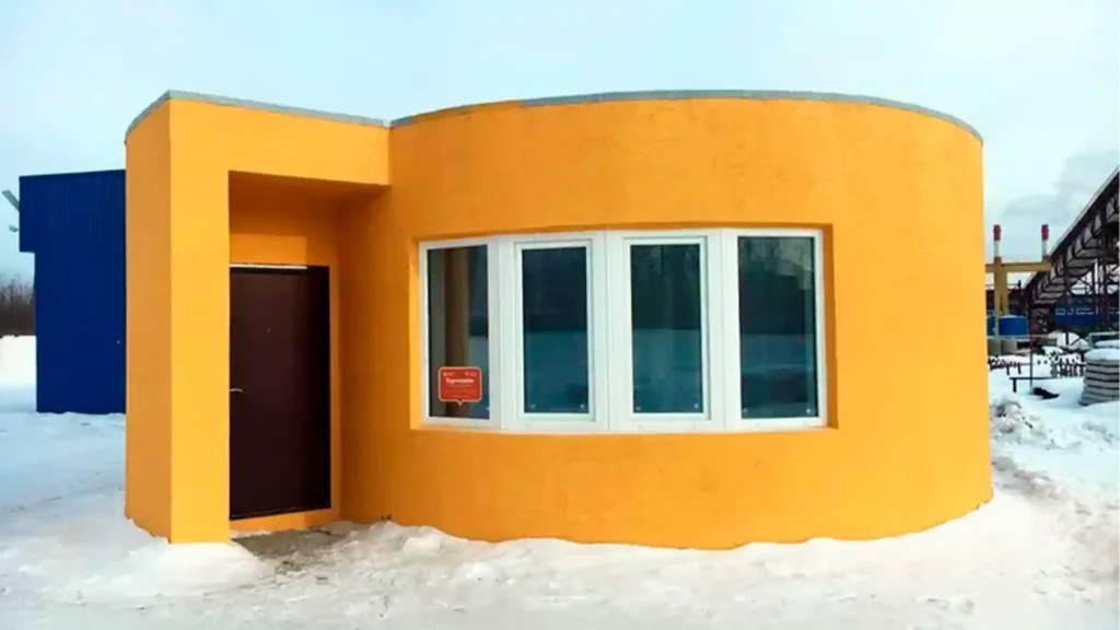 Casa impressa em 3D pela empresa Apis Cor. Disponível em: https://exame.com/tecnologia/casa-na-russia-foi-impressa-em-3d-com-apenas-24-horas/  Acesso em: 08/04/2025 ás 16:19h.