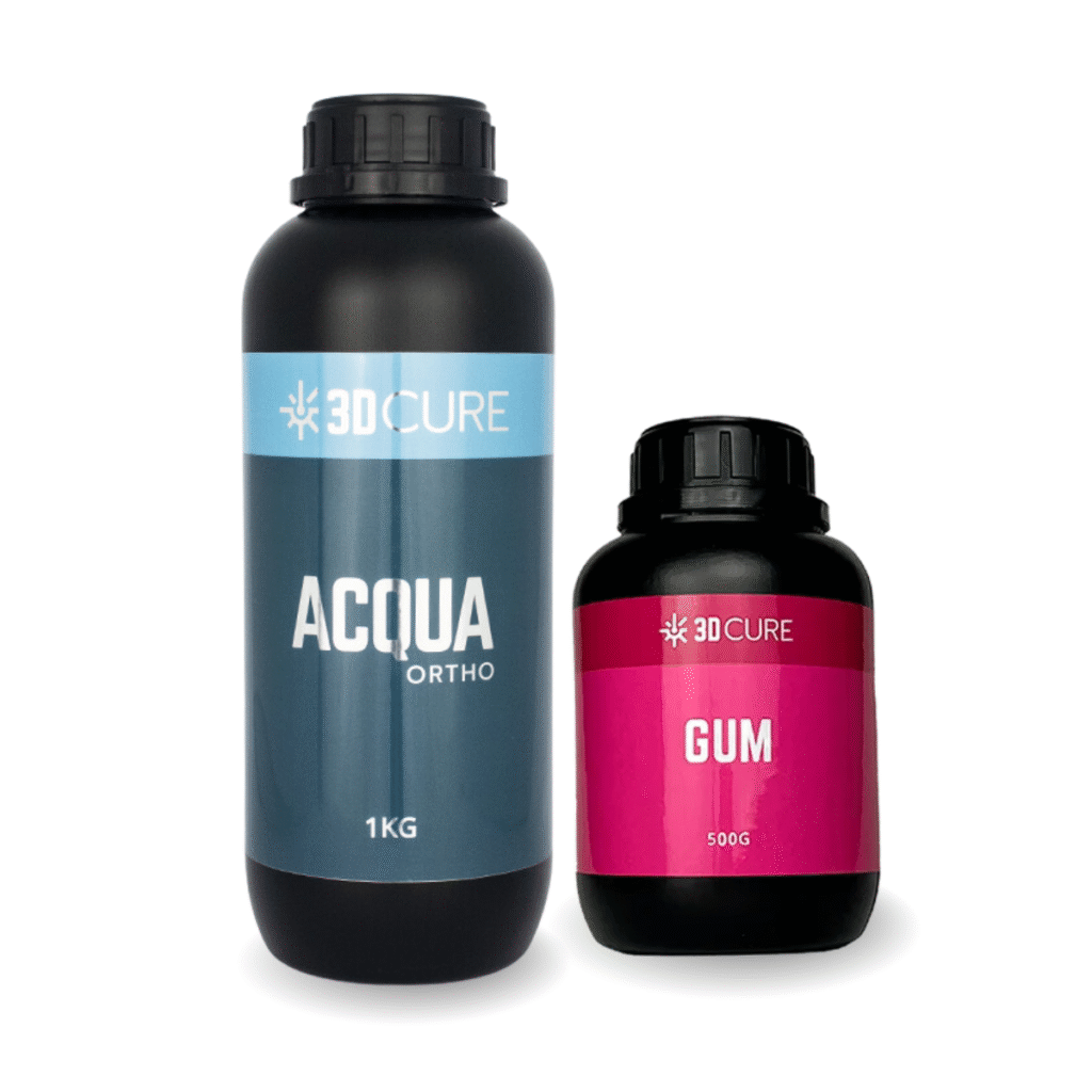 Kit de Resina 3D Cure Gum 500g + Aqcua Ortho Cinza Claro 1kg