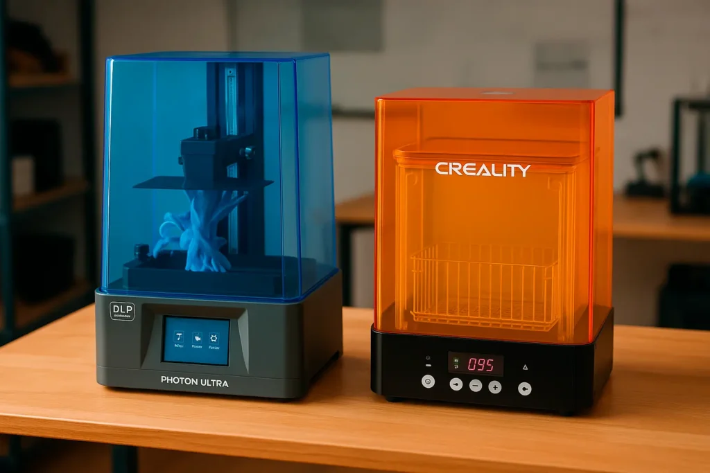 imagem de duas impressoras 3d feitas em inteligencia artificial